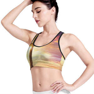 Crucifixion Of Jesus Christ Print Women's Sports Bra