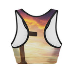 Crucifixion Of Jesus Christ Print Women's Sports Bra