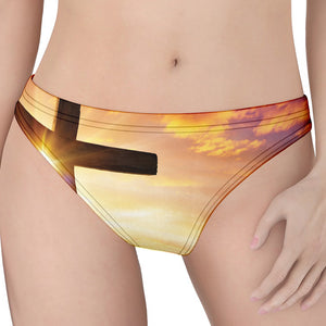 Crucifixion Of Jesus Christ Print Women's Thong