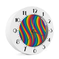 Curved Rainbow Pattern Print Alarm Clock