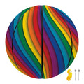Curved Rainbow Pattern Print Basketball