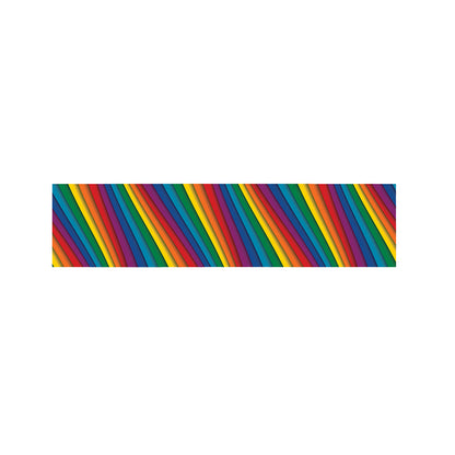 Curved Rainbow Pattern Print Bed Runner