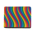 Curved Rainbow Pattern Print Bifold Wallet