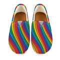 Curved Rainbow Pattern Print Casual Shoes
