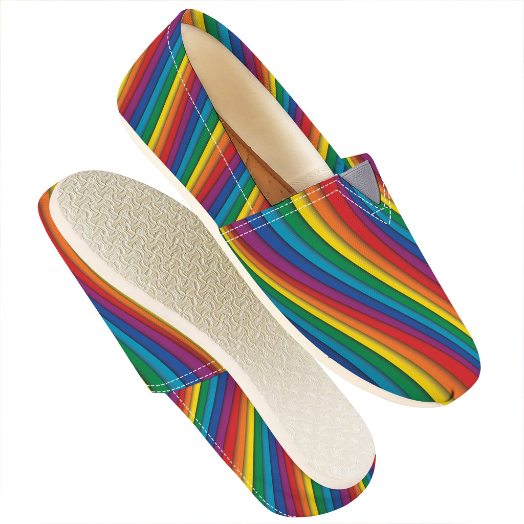 Curved Rainbow Pattern Print Casual Shoes