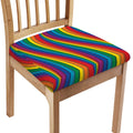 Curved Rainbow Pattern Print Chair Cushion Cover