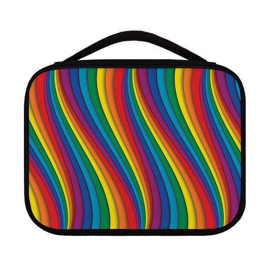 Curved Rainbow Pattern Print Classic Bible Case