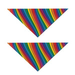 Curved Rainbow Pattern Print Dog Bandana