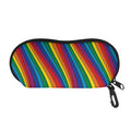Curved Rainbow Pattern Print Glasses Case