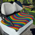 Curved Rainbow Pattern Print Golf Cart Seat Cover