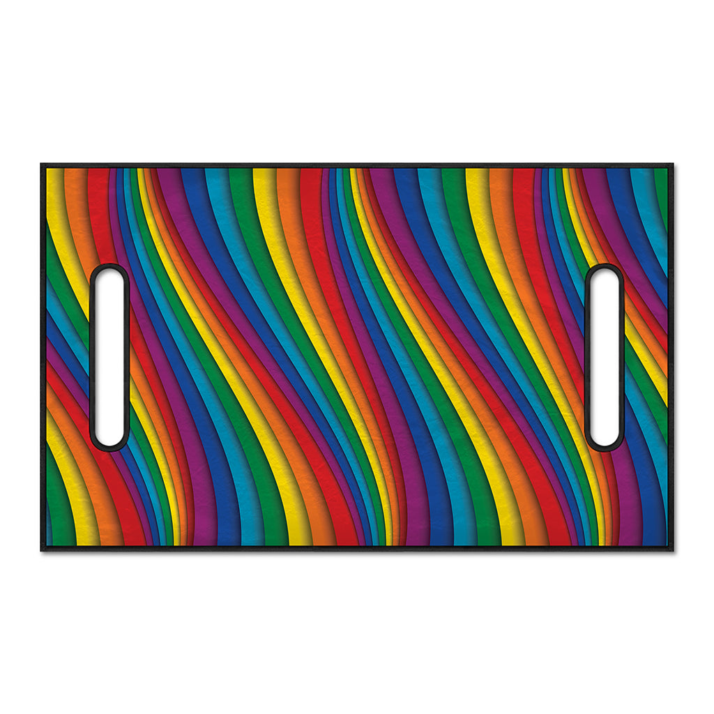 Curved Rainbow Pattern Print Golf Cart Seat Cover