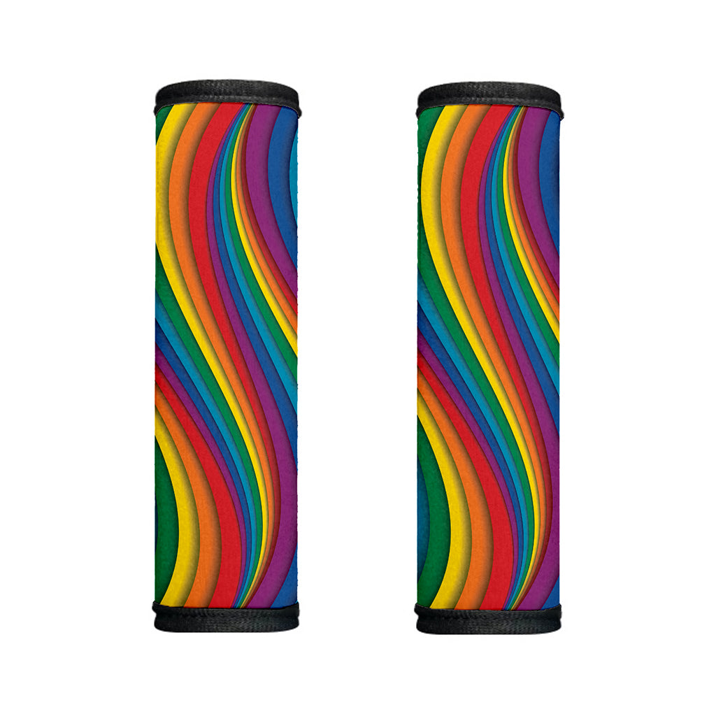 Curved Rainbow Pattern Print Handle Covers