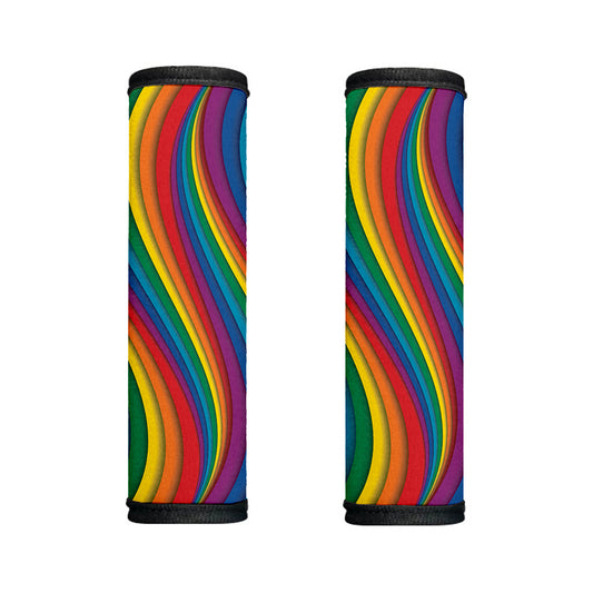 Curved Rainbow Pattern Print Handle Covers