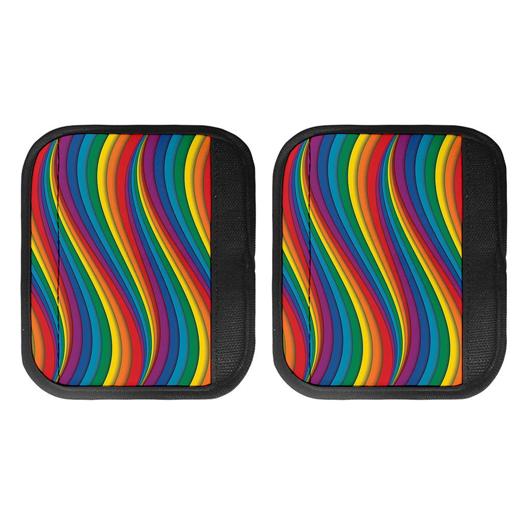 Curved Rainbow Pattern Print Handle Covers