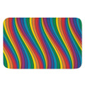 Curved Rainbow Pattern Print Indoor Door Mat