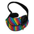 Curved Rainbow Pattern Print Pet Sling Carrier