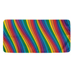 Curved Rainbow Pattern Print Towel