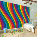 Curved Rainbow Pattern Print Wall Sticker