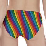 Curved Rainbow Pattern Print Women's Panties