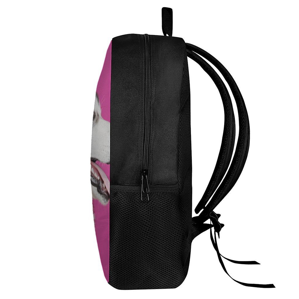 Cute Alaskan Malamute Print 17 Inch Backpack