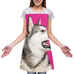 Cute Alaskan Malamute Print Adjustable Apron