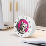 Cute Alaskan Malamute Print Alarm Clock