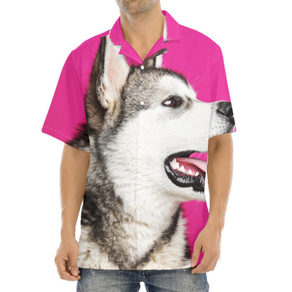 Cute Alaskan Malamute Print Aloha Shirt
