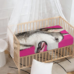 Cute Alaskan Malamute Print Baby Crib Sheet