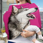 Cute Alaskan Malamute Print Baby Seat Cover