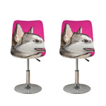 Cute Alaskan Malamute Print Bar Stool Covers