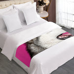 Cute Alaskan Malamute Print Bed Runner