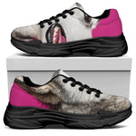Cute Alaskan Malamute Print Black Chunky Shoes