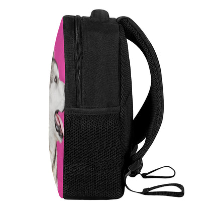 Cute Alaskan Malamute Print Casual Backpack
