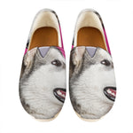 Cute Alaskan Malamute Print Casual Shoes