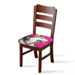 Cute Alaskan Malamute Print Chair Cushion Cover