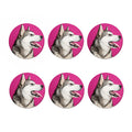 Cute Alaskan Malamute Print Coaster Set