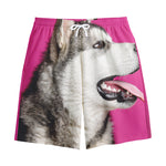 Cute Alaskan Malamute Print Cotton Shorts
