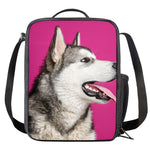 Cute Alaskan Malamute Print Crossbody Lunch Bag