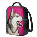 Cute Alaskan Malamute Print Crossbody Lunch Bag