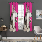 Cute Alaskan Malamute Print Curtain