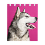 Cute Alaskan Malamute Print Curtain