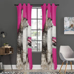 Cute Alaskan Malamute Print Curtain