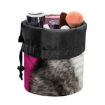 Cute Alaskan Malamute Print Drawstring Makeup Bag