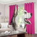 Cute Alaskan Malamute Print Extra Wide Grommet Curtains