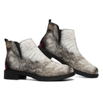 Cute Alaskan Malamute Print Flat Ankle Boots