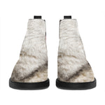 Cute Alaskan Malamute Print Flat Ankle Boots