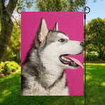 Cute Alaskan Malamute Print Garden Flag