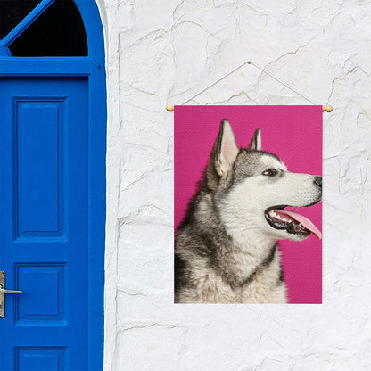 Cute Alaskan Malamute Print Garden Flag