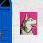 Cute Alaskan Malamute Print Garden Flag