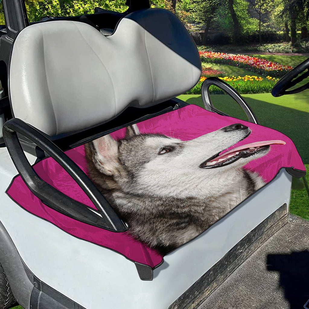 Cute Alaskan Malamute Print Golf Cart Seat Cover